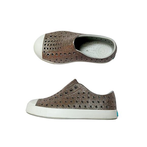 Native Jefferson Bling Glitter Sneakers Size 11 - Picture 1 of 9